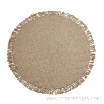 Round shape woven wool carpets and rugs